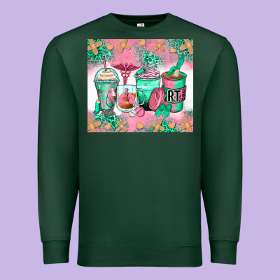 Respiratory Therapist Coffee Cups Premium Sweatshirt Designed By Zillion Design Studio