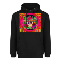 Black mexican skull Heavyweight Hoodie - Zillion Design Studio