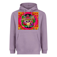Lavender mexican skull Heavyweight Hoodie - Zillion Design Studio