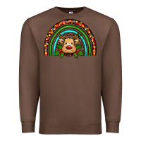 Chestnut reindeer rainbow christmas Premium Sweatshirt - RanaPortraitStore
