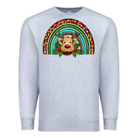 Heather Grey reindeer rainbow christmas Premium Sweatshirt - RanaPortraitStore