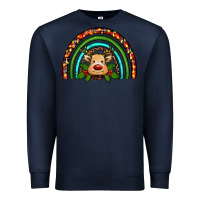 Navy reindeer rainbow christmas Premium Sweatshirt - RanaPortraitStore