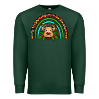 Sports Green reindeer rainbow christmas Premium Sweatshirt - RanaPortraitStore