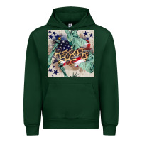 Forest Green statue of liberty leopard Urban Hoodie - BundleAndBundleShop