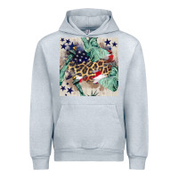 Heather Grey statue of liberty leopard Urban Hoodie - BundleAndBundleShop