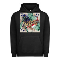 Pigment Black statue of liberty leopard Urban Hoodie - BundleAndBundleShop