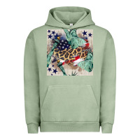 Pigment Oil Green statue of liberty leopard Urban Hoodie - BundleAndBundleShop