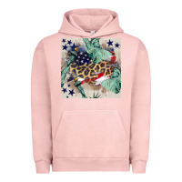 Pigment Salmon statue of liberty leopard Urban Hoodie - BundleAndBundleShop