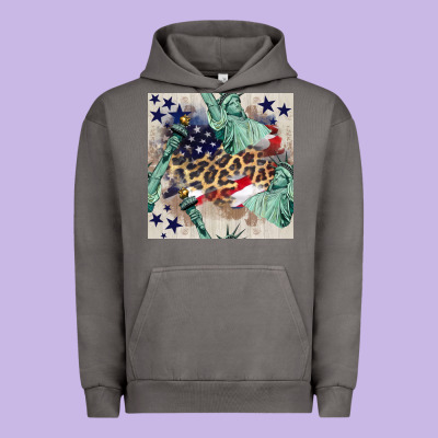 Statue Of Liberty Leopard Urban Hoodie Designed By Bundleandbundleshop
