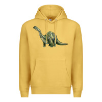 Antique Gold dinosaur brontosaurus Premium Hoodie - Artiststas