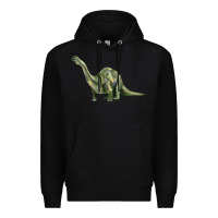 Black dinosaur brontosaurus Premium Hoodie - Artiststas
