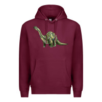 Burgundy dinosaur brontosaurus Premium Hoodie - Artiststas