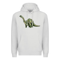 Dove Grey dinosaur brontosaurus Premium Hoodie - Artiststas