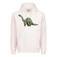 Pale Pink dinosaur brontosaurus Premium Hoodie - Artiststas