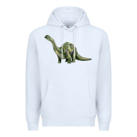 White dinosaur brontosaurus Premium Hoodie - Artiststas