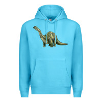 Ocean Blue dinosaur brontosaurus Premium Hoodie - Artiststas