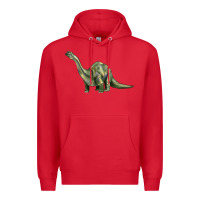 Red dinosaur brontosaurus Premium Hoodie - Artiststas