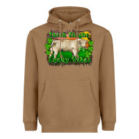 Toasted Coconut Thick Thighs Lucky Vibes Charolais Bull Heavyweight Hoodie - RanaPortraitStore