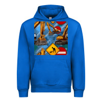 Cobalt excavator seamless pattern Urban Hoodie - BundleAndBundleShop