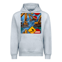Heather Grey excavator seamless pattern Urban Hoodie - BundleAndBundleShop
