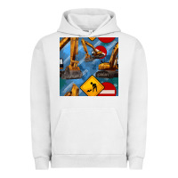 Pigment Lunar Rock excavator seamless pattern Urban Hoodie - BundleAndBundleShop