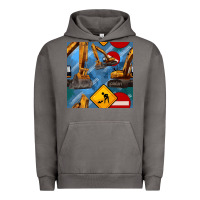 Pigment Tornado excavator seamless pattern Urban Hoodie - BundleAndBundleShop