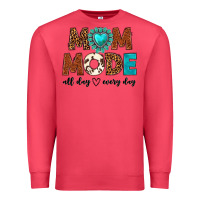 Cardinal mom mode all day every day Premium Sweatshirt - texasbilliewilder
