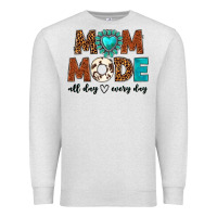Oatmeal Heather mom mode all day every day Premium Sweatshirt - texasbilliewilder