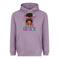Lavender nail hustler afro messy bun Heavyweight Hoodie - texasbilliewilder