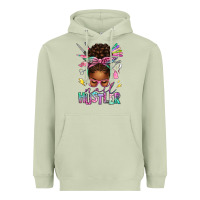 Matcha nail hustler afro messy bun Heavyweight Hoodie - texasbilliewilder