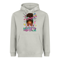 Moon Dust nail hustler afro messy bun Heavyweight Hoodie - texasbilliewilder