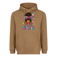 Toasted Coconut nail hustler afro messy bun Heavyweight Hoodie - texasbilliewilder