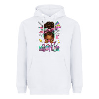 White nail hustler afro messy bun Heavyweight Hoodie - texasbilliewilder
