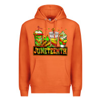 Carrot juneteenth afro coffee cups Premium Hoodie - Jasminsmagicworld
