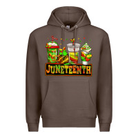 Coffee juneteenth afro coffee cups Premium Hoodie - Jasminsmagicworld
