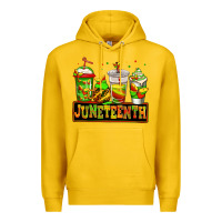 Lemon juneteenth afro coffee cups Premium Hoodie - Jasminsmagicworld