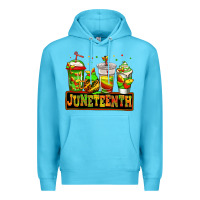 Ocean Blue juneteenth afro coffee cups Premium Hoodie - Jasminsmagicworld