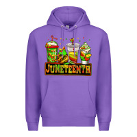 Purple juneteenth afro coffee cups Premium Hoodie - Jasminsmagicworld