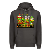 Smoke juneteenth afro coffee cups Premium Hoodie - Jasminsmagicworld
