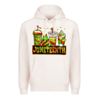 Pale Pink juneteenth afro coffee cups Premium Hoodie - Jasminsmagicworld