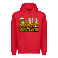 Red juneteenth afro coffee cups Premium Hoodie - Jasminsmagicworld