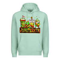 Seafoam juneteenth afro coffee cups Premium Hoodie - Jasminsmagicworld