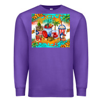 Purple puerto rico coffee cups Premium Sweatshirt - Zillion Design Studio