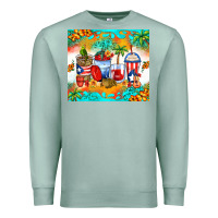 Seafoam puerto rico coffee cups Premium Sweatshirt - Zillion Design Studio