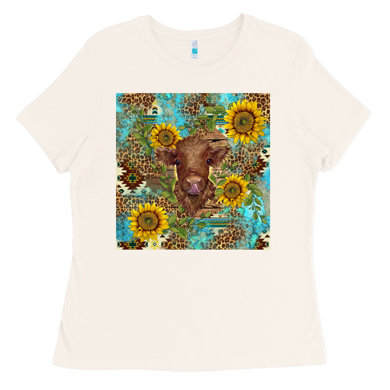Western Highland Cow Ladies Tee by BarkalooDesign | Teevron