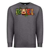 Charcoal Heather reindeer noel christmas Premium Sweatshirt - RanaPortraitStore