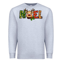 Heather Grey reindeer noel christmas Premium Sweatshirt - RanaPortraitStore