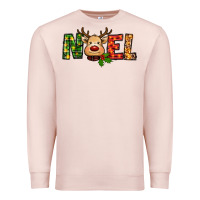 Pale Pink reindeer noel christmas Premium Sweatshirt - RanaPortraitStore