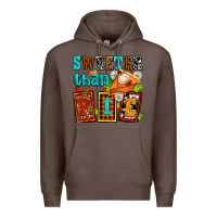 Coffee sweeter than pie with pumpkin pie Premium Hoodie - AdoDesignShop