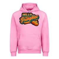 Fuchsia Pink hello pumpkin black Urban Hoodie - JahusDesignShop